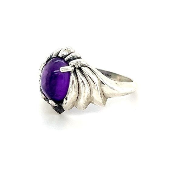 KABANA Sterling Silver Cabuchon Amethyst Ring - Picture 3 of 9